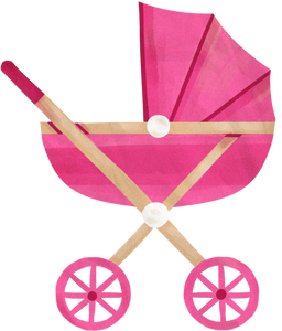 Flat Handdrawn Organic Stroller